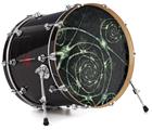 Decal Skin works with most 24" Bass Kick Drum Heads Spirals2 - DRUM HEAD NOT INCLUDED