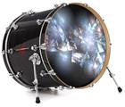 Decal Skin works with most 26" Bass Kick Drum Heads Coral Tesseract - DRUM HEAD NOT INCLUDED
