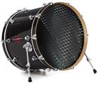 Decal Skin works with most 26" Bass Kick Drum Heads Dark Mesh - DRUM HEAD NOT INCLUDED