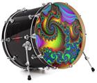 Decal Skin works with most 26" Bass Kick Drum Heads Carnival - DRUM HEAD NOT INCLUDED
