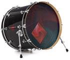 Decal Skin works with most 26" Bass Kick Drum Heads Diamond - DRUM HEAD NOT INCLUDED