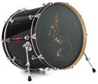 Decal Skin works with most 26" Bass Kick Drum Heads Flame - DRUM HEAD NOT INCLUDED