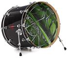 Decal Skin works with most 26" Bass Kick Drum Heads Haphazard Connectivity - DRUM HEAD NOT INCLUDED