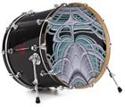 Decal Skin works with most 26" Bass Kick Drum Heads Socialist Abstract - DRUM HEAD NOT INCLUDED