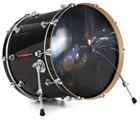 Decal Skin works with most 26" Bass Kick Drum Heads Cyborg - DRUM HEAD NOT INCLUDED