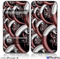 iPhone 4 Decal Style Vinyl Skin - Chainlink (DOES NOT fit newer iPhone 4S)