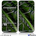 iPhone 4 Decal Style Vinyl Skin - Haphazard Connectivity (DOES NOT fit newer iPhone 4S)