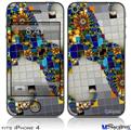 iPhone 4 Decal Style Vinyl Skin - Quilt3 (DOES NOT fit newer iPhone 4S)