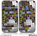 iPhone 4 Decal Style Vinyl Skin - Quilt (DOES NOT fit newer iPhone 4S)